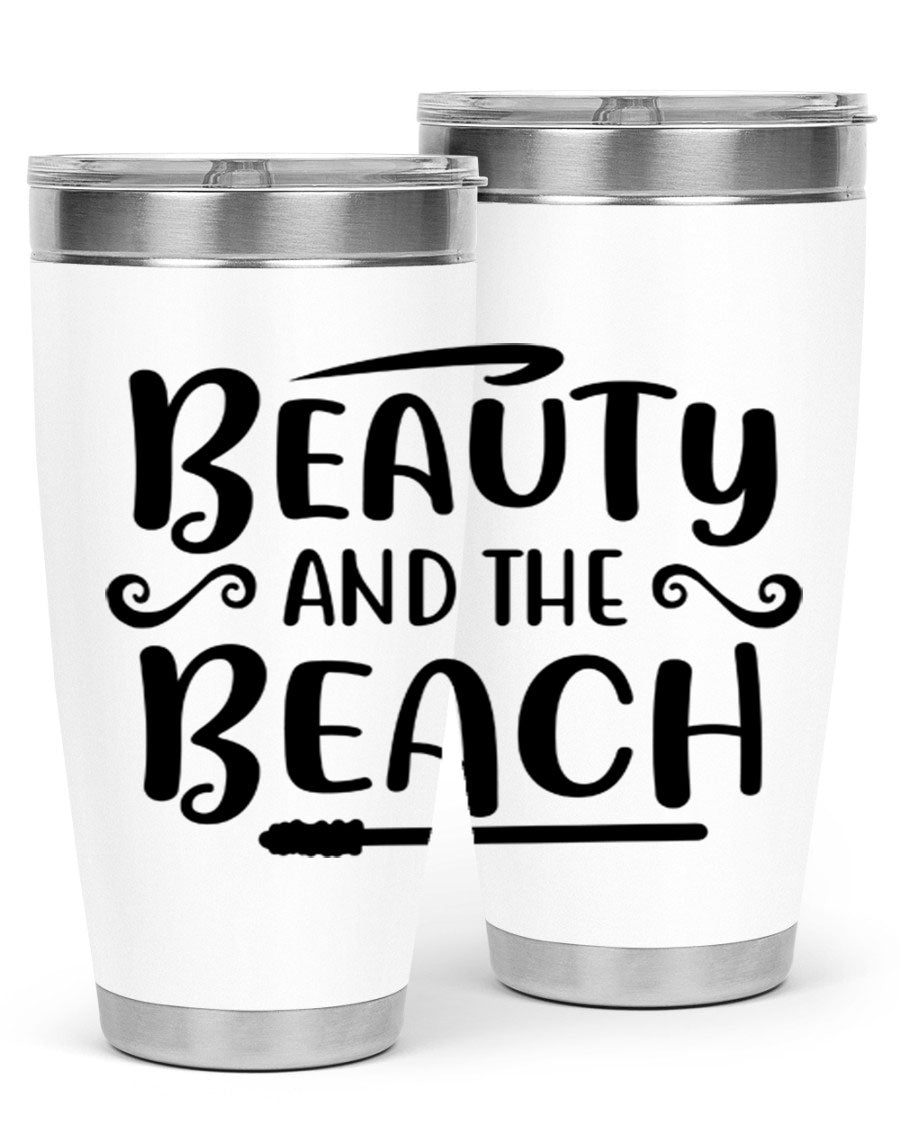 Beauty And The Beach Cotton Tank in vibrant colors, showcasing a stylish beach-themed design, perfect for summer wear.