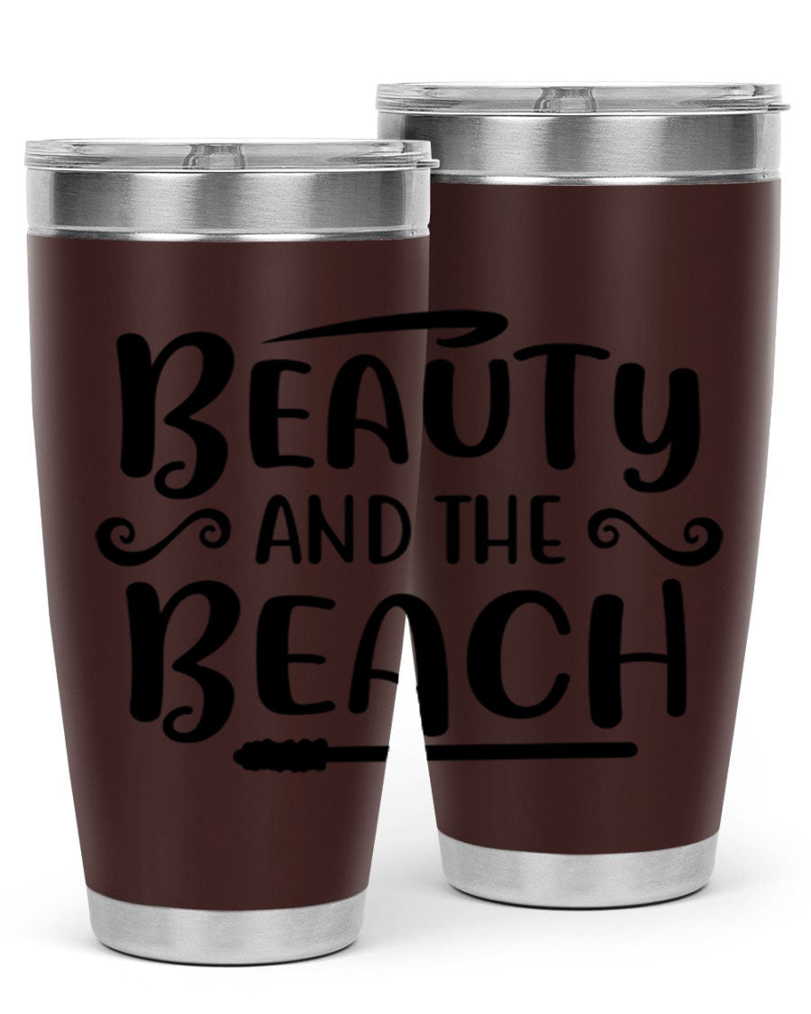 Beauty And The Beach Cotton Tank in vibrant colors, showcasing a stylish beach-themed design, perfect for summer wear.