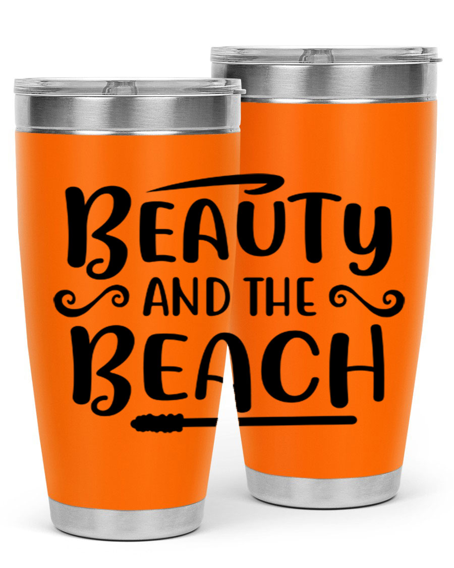 Beauty And The Beach Cotton Tank in vibrant colors, showcasing a stylish beach-themed design, perfect for summer wear.