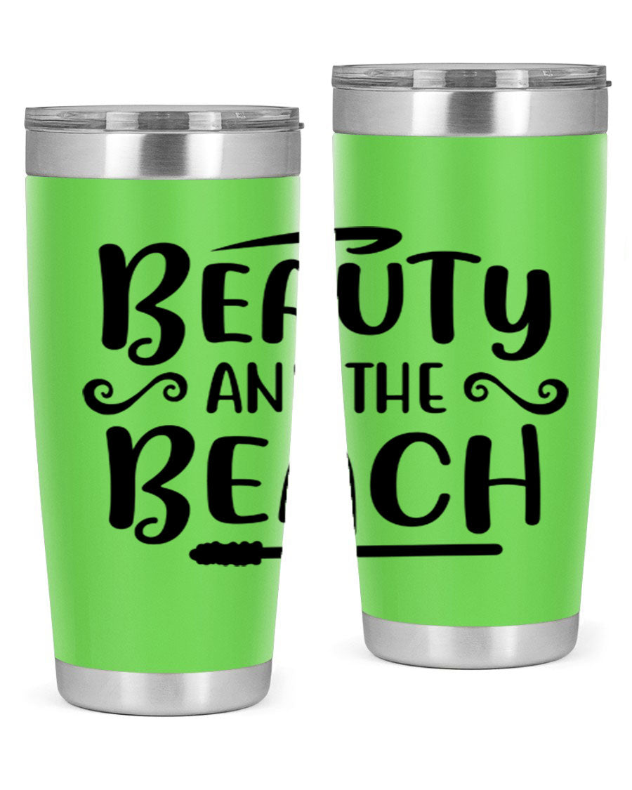 Beauty And The Beach Cotton Tank in vibrant colors, showcasing a stylish beach-themed design, perfect for summer wear.