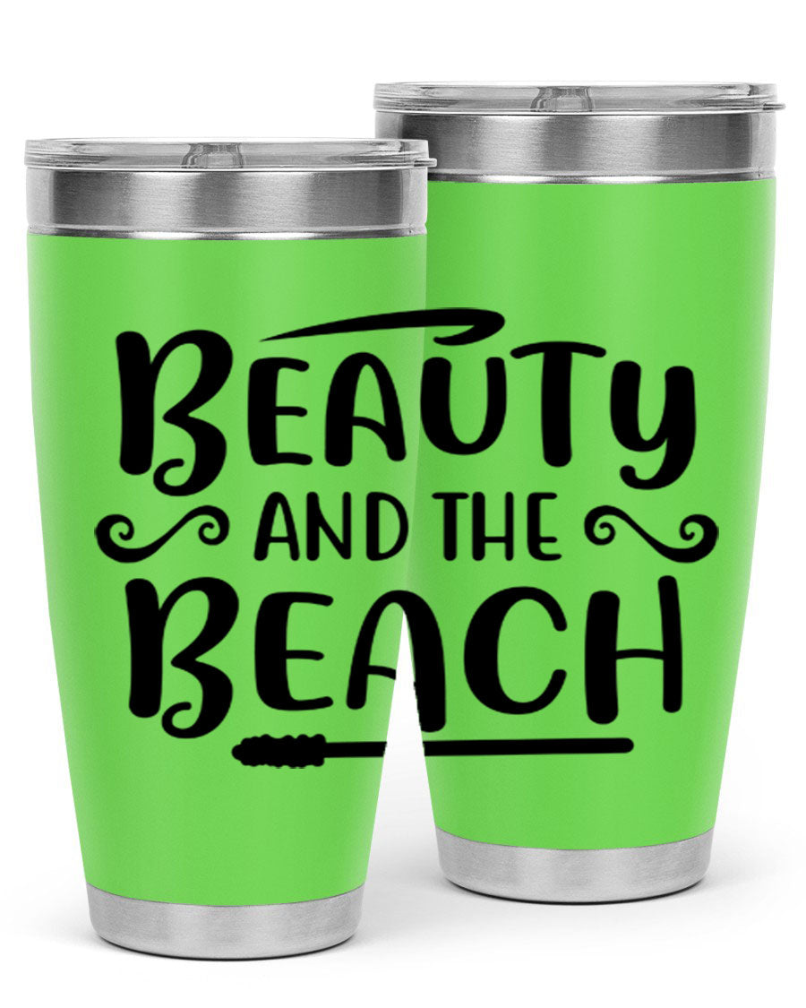 Beauty And The Beach Cotton Tank in vibrant colors, showcasing a stylish beach-themed design, perfect for summer wear.