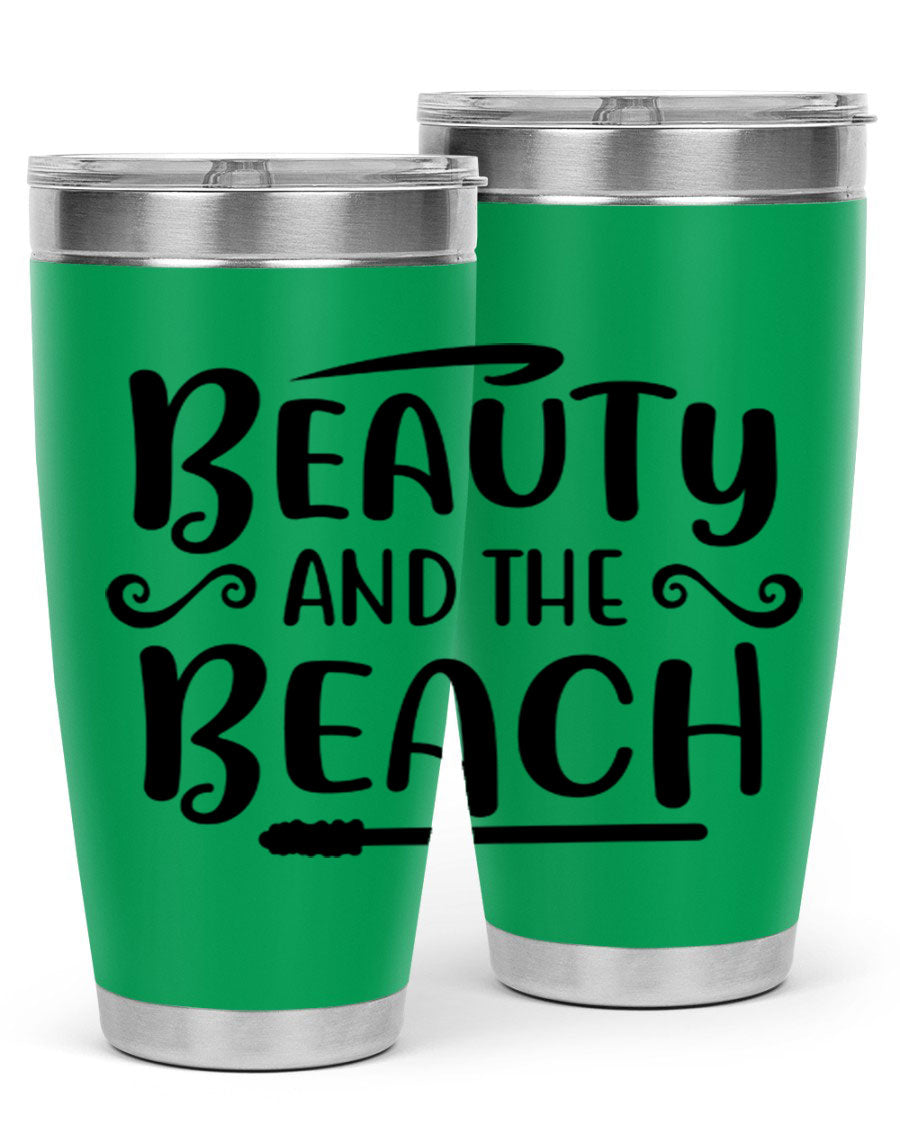 Beauty And The Beach Cotton Tank in vibrant colors, showcasing a stylish beach-themed design, perfect for summer wear.