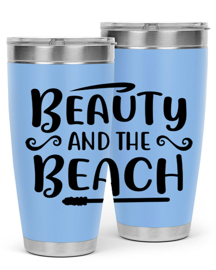 Beauty And The Beach Cotton Tank in vibrant colors, showcasing a stylish beach-themed design, perfect for summer wear.