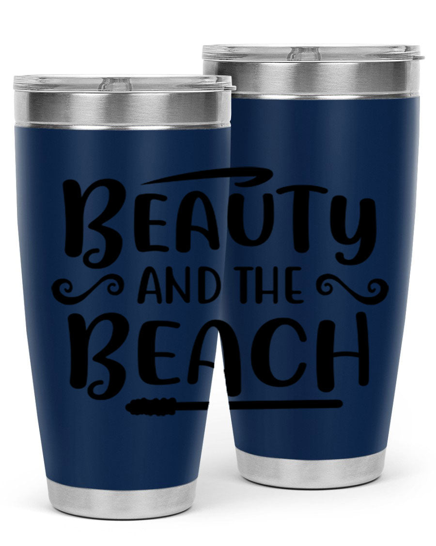 Beauty And The Beach Cotton Tank in vibrant colors, showcasing a stylish beach-themed design, perfect for summer wear.