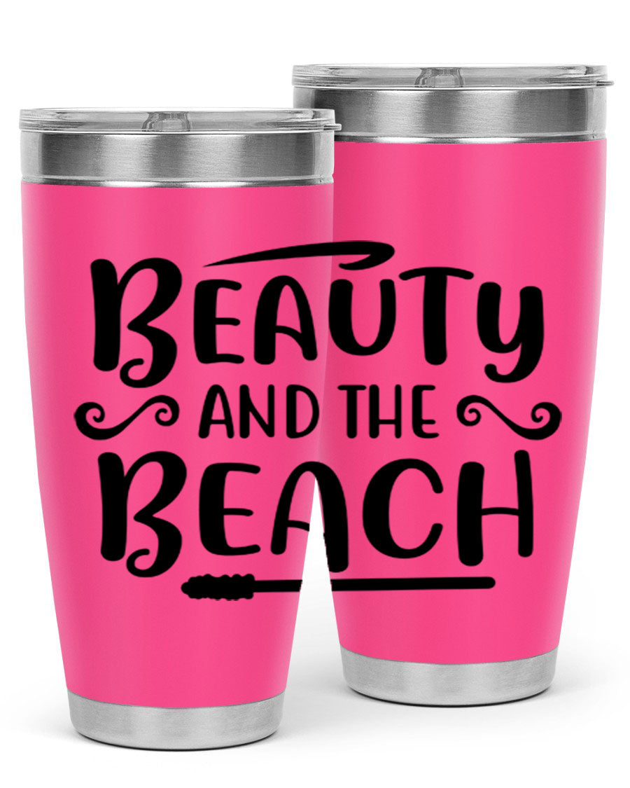 Beauty And The Beach Cotton Tank in vibrant colors, showcasing a stylish beach-themed design, perfect for summer wear.