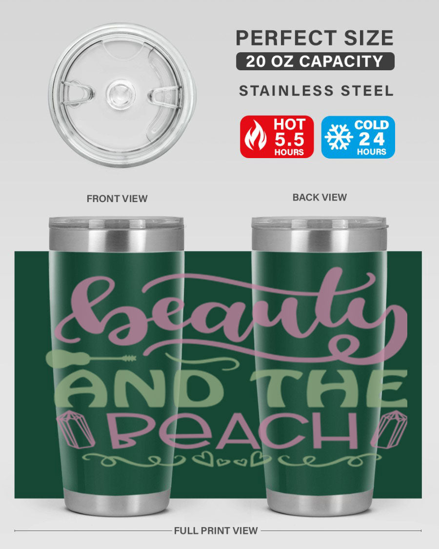 Beauty And The Beach 17# Cotton Tank featuring a vibrant beach-themed design, perfect for summer outings.