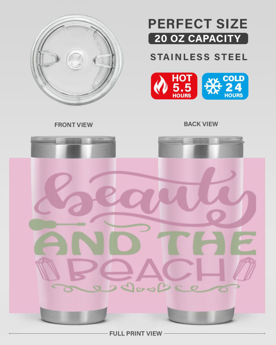 Beauty And The Beach 17# Cotton Tank featuring a vibrant beach-themed design, perfect for summer outings.