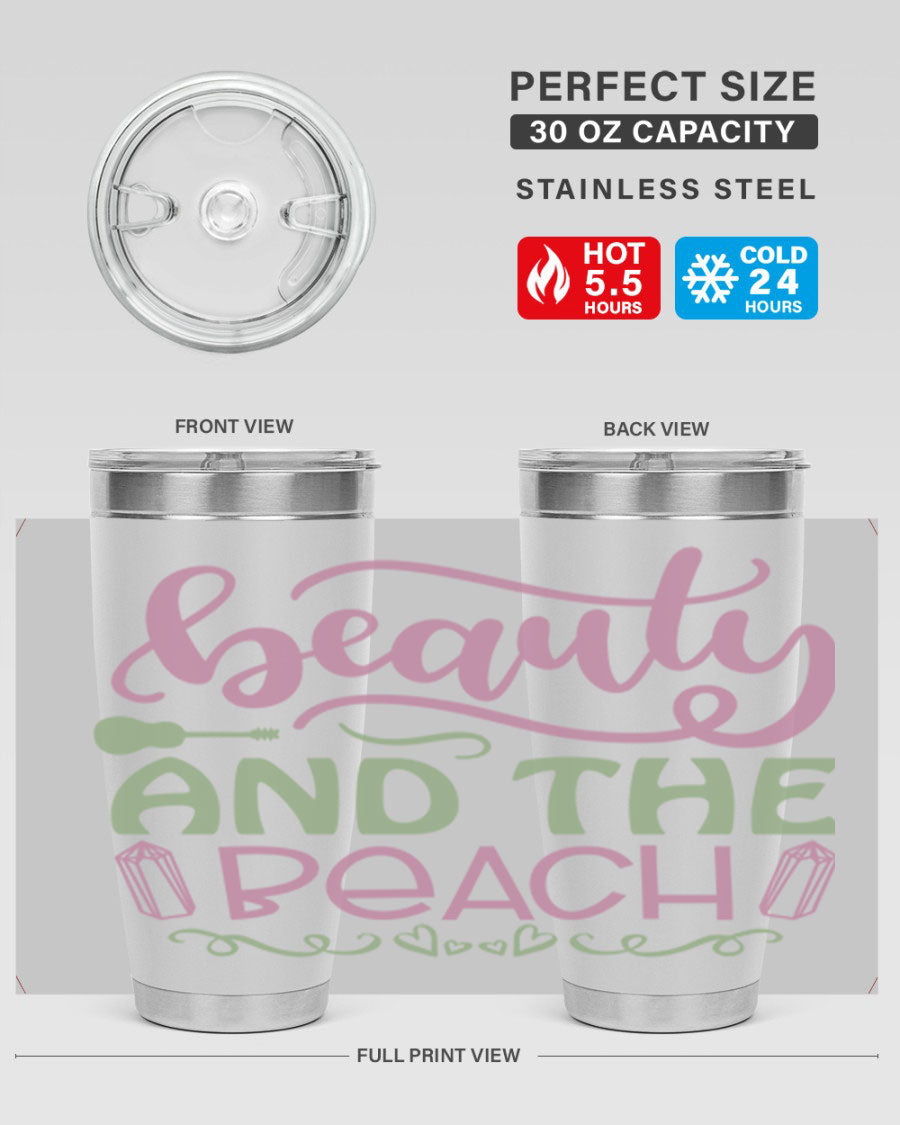 Beauty And The Beach 17# Cotton Tank featuring a vibrant beach-themed design, perfect for summer outings.