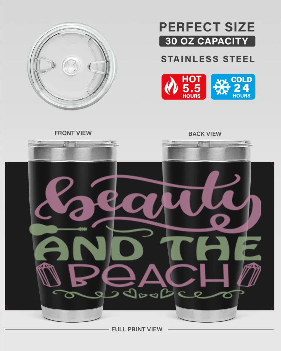 Beauty And The Beach 17# Cotton Tank featuring a vibrant beach-themed design, perfect for summer outings.