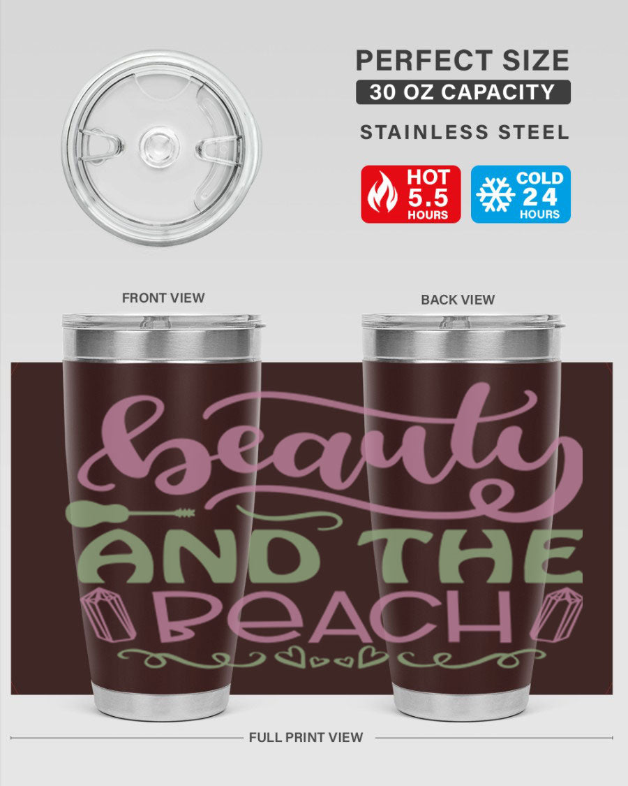 Beauty And The Beach 17# Cotton Tank featuring a vibrant beach-themed design, perfect for summer outings.