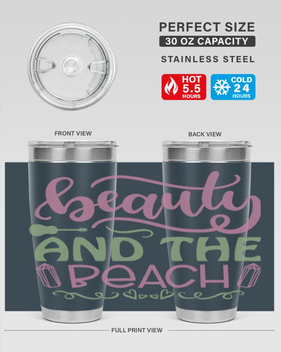 Beauty And The Beach 17# Cotton Tank featuring a vibrant beach-themed design, perfect for summer outings.