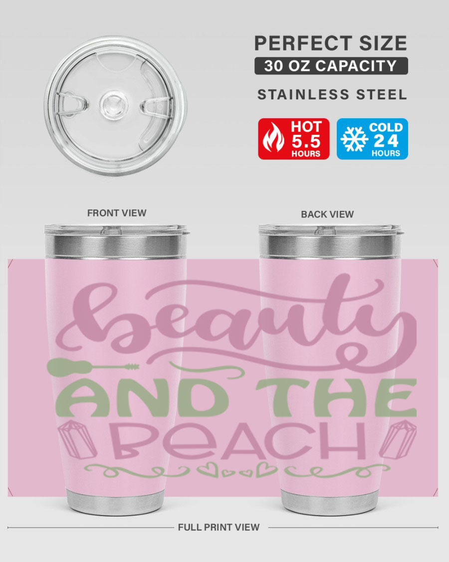 Beauty And The Beach 17# Cotton Tank featuring a vibrant beach-themed design, perfect for summer outings.