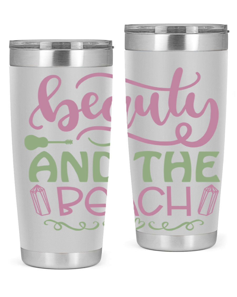 Beauty And The Beach 17# Cotton Tank featuring a vibrant beach-themed design, perfect for summer outings.