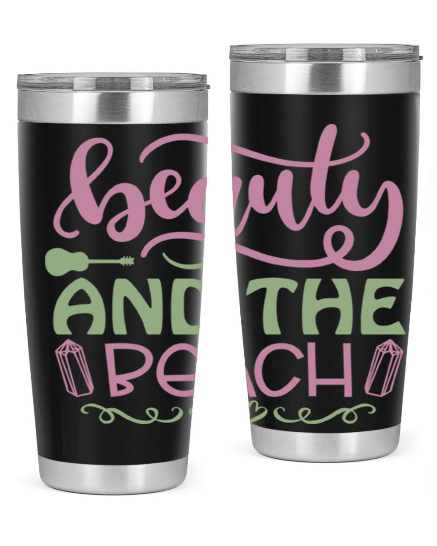 Beauty And The Beach 17# Cotton Tank featuring a vibrant beach-themed design, perfect for summer outings.