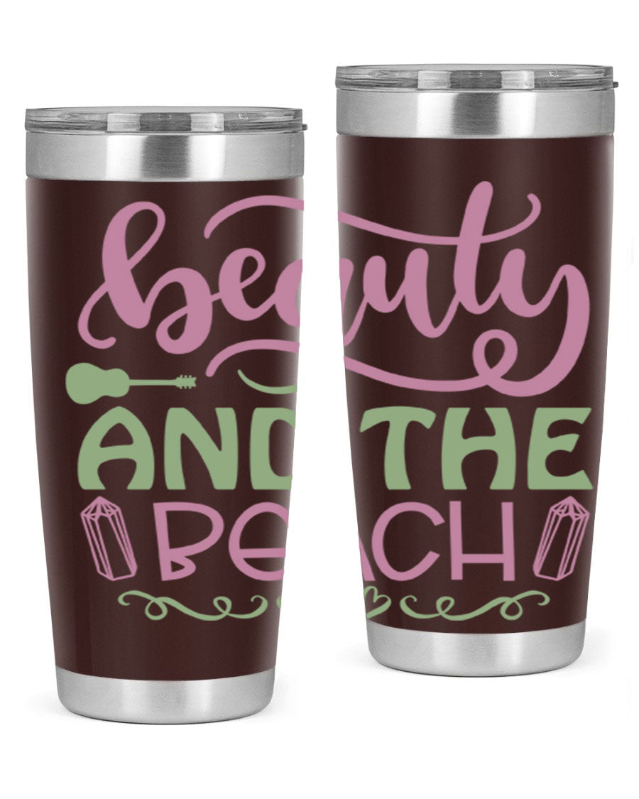 Beauty And The Beach 17# Cotton Tank featuring a vibrant beach-themed design, perfect for summer outings.