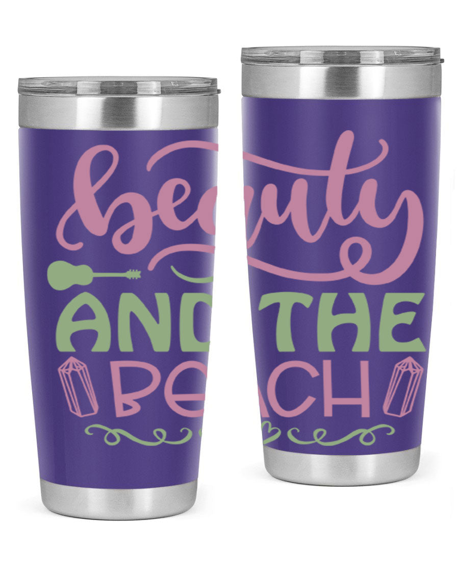 Beauty And The Beach 17# Cotton Tank featuring a vibrant beach-themed design, perfect for summer outings.