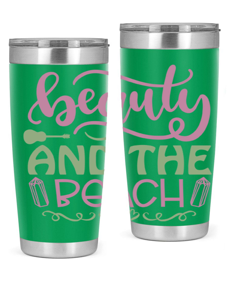 Beauty And The Beach 17# Cotton Tank featuring a vibrant beach-themed design, perfect for summer outings.