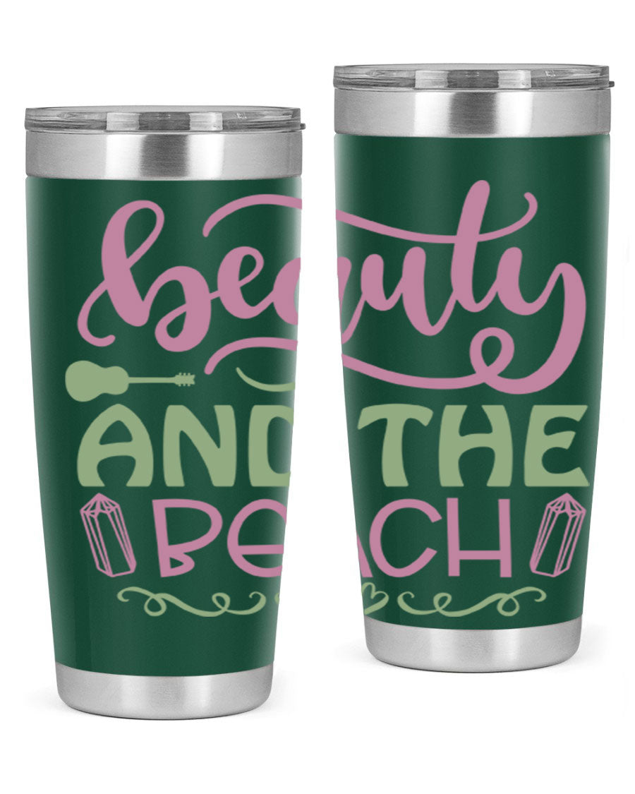 Beauty And The Beach 17# Cotton Tank featuring a vibrant beach-themed design, perfect for summer outings.