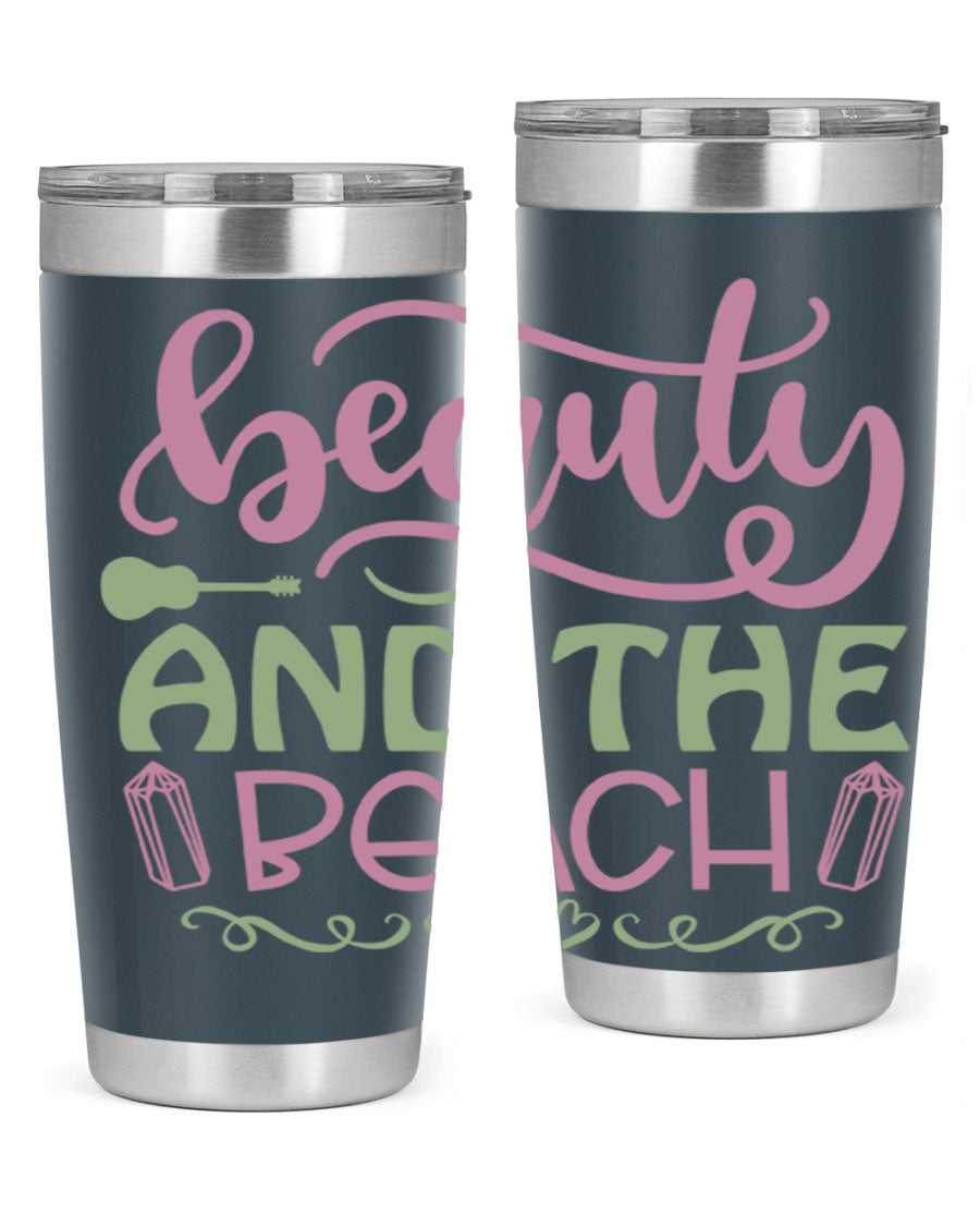 Beauty And The Beach 17# Cotton Tank featuring a vibrant beach-themed design, perfect for summer outings.