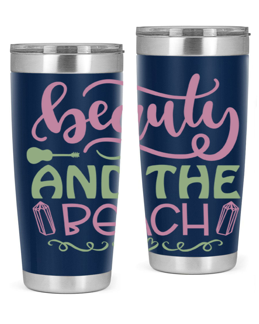 Beauty And The Beach 17# Cotton Tank featuring a vibrant beach-themed design, perfect for summer outings.