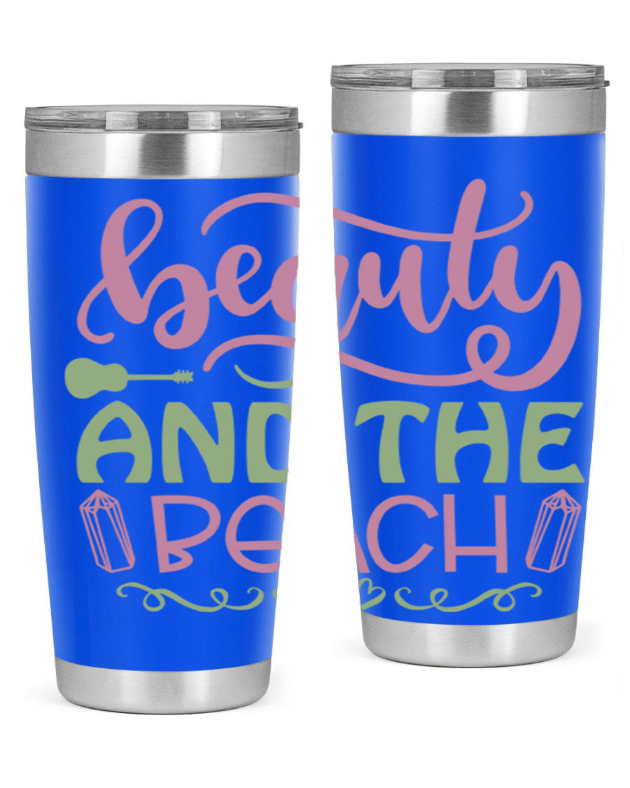 Beauty And The Beach 17# Cotton Tank featuring a vibrant beach-themed design, perfect for summer outings.