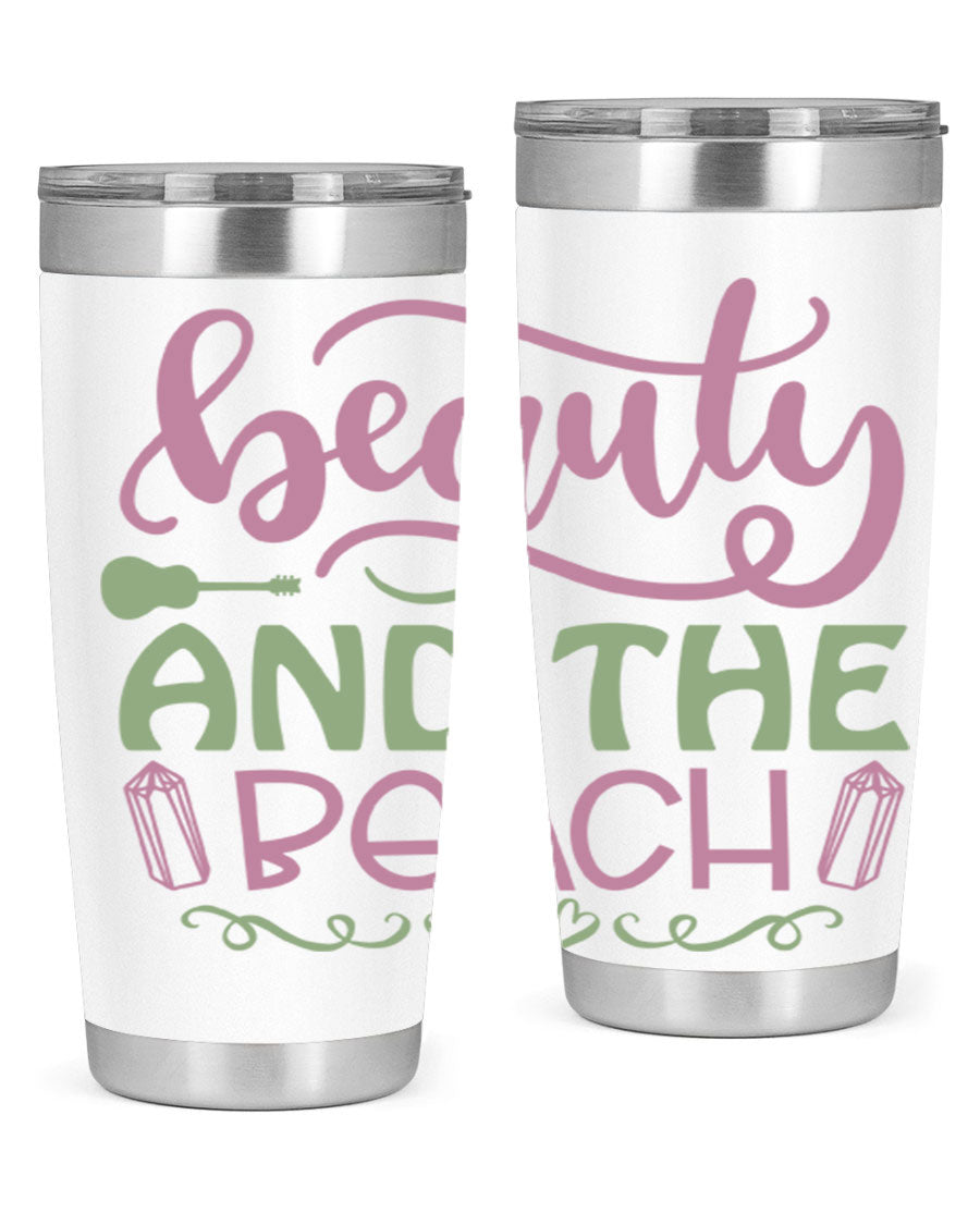 Beauty And The Beach 17# Cotton Tank featuring a vibrant beach-themed design, perfect for summer outings.