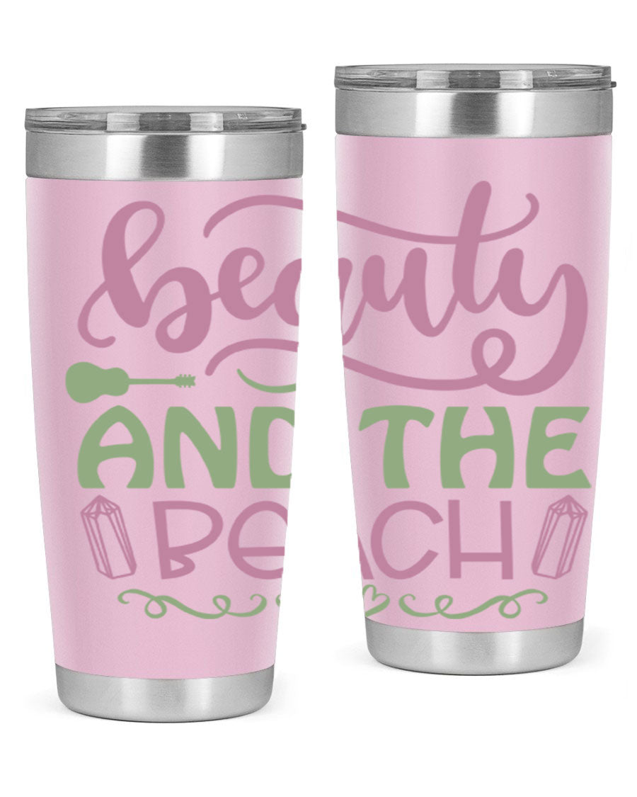 Beauty And The Beach 17# Cotton Tank featuring a vibrant beach-themed design, perfect for summer outings.