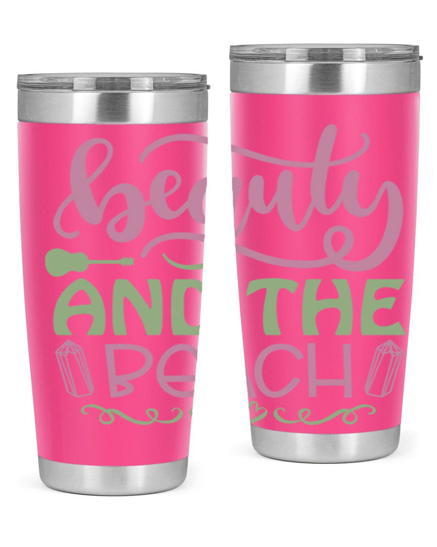 Beauty And The Beach 17# Cotton Tank featuring a vibrant beach-themed design, perfect for summer outings.