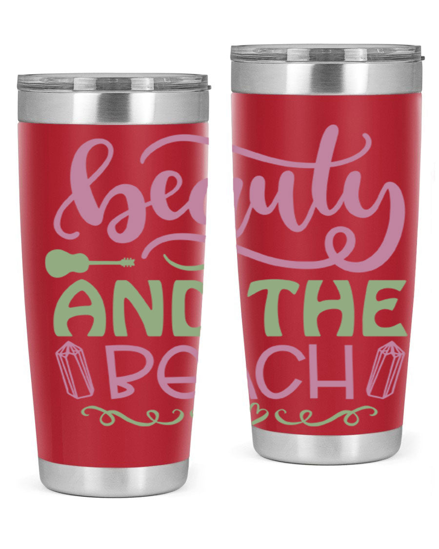 Beauty And The Beach 17# Cotton Tank featuring a vibrant beach-themed design, perfect for summer outings.