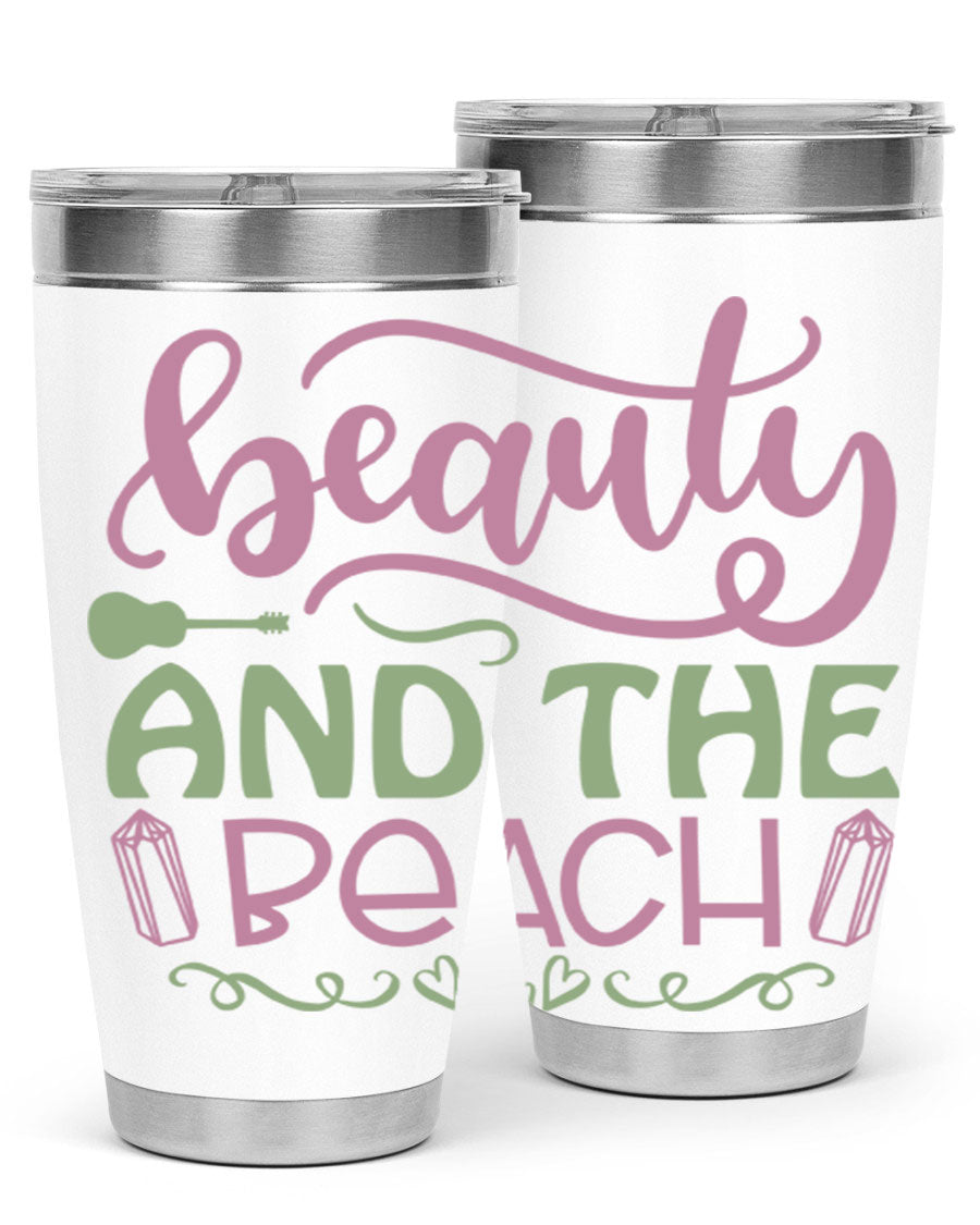 Beauty And The Beach 17# Cotton Tank featuring a vibrant beach-themed design, perfect for summer outings.