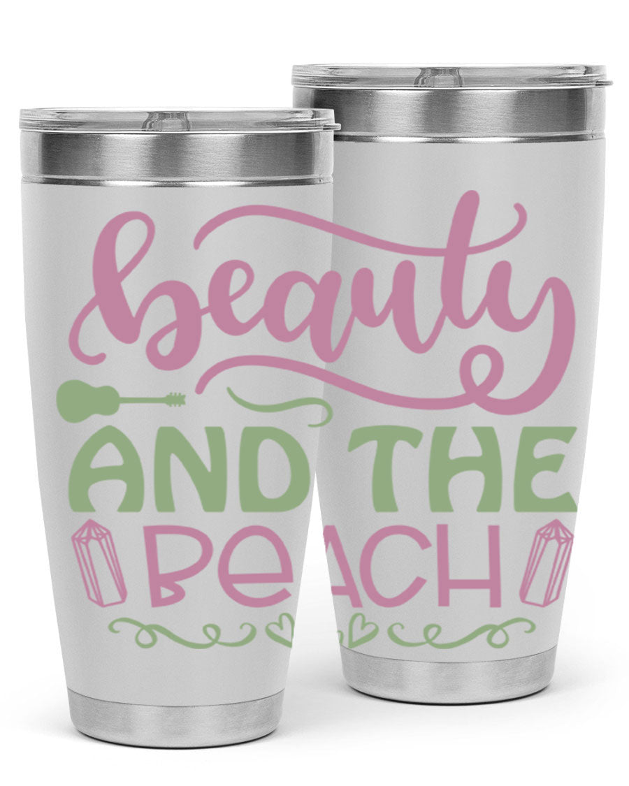 Beauty And The Beach 17# Cotton Tank featuring a vibrant beach-themed design, perfect for summer outings.