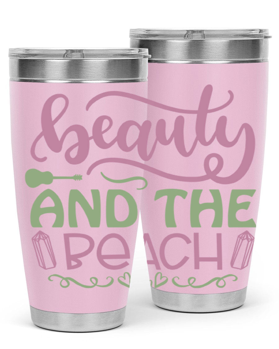 Beauty And The Beach 17# Cotton Tank featuring a vibrant beach-themed design, perfect for summer outings.