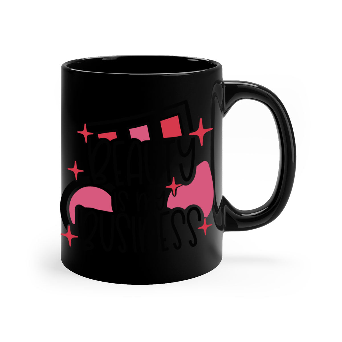 Beauty Is My Business Style 136# Mug featuring a two-tone design with a colored handle and glossy finish, available in multiple colors.