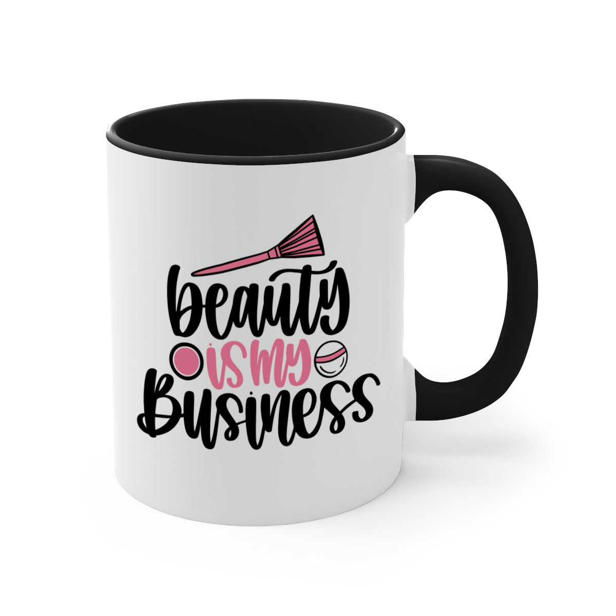 Beauty Is My Business Style 137# Mug with a glossy finish, featuring a colored handle and interior, available in five vibrant colors.
