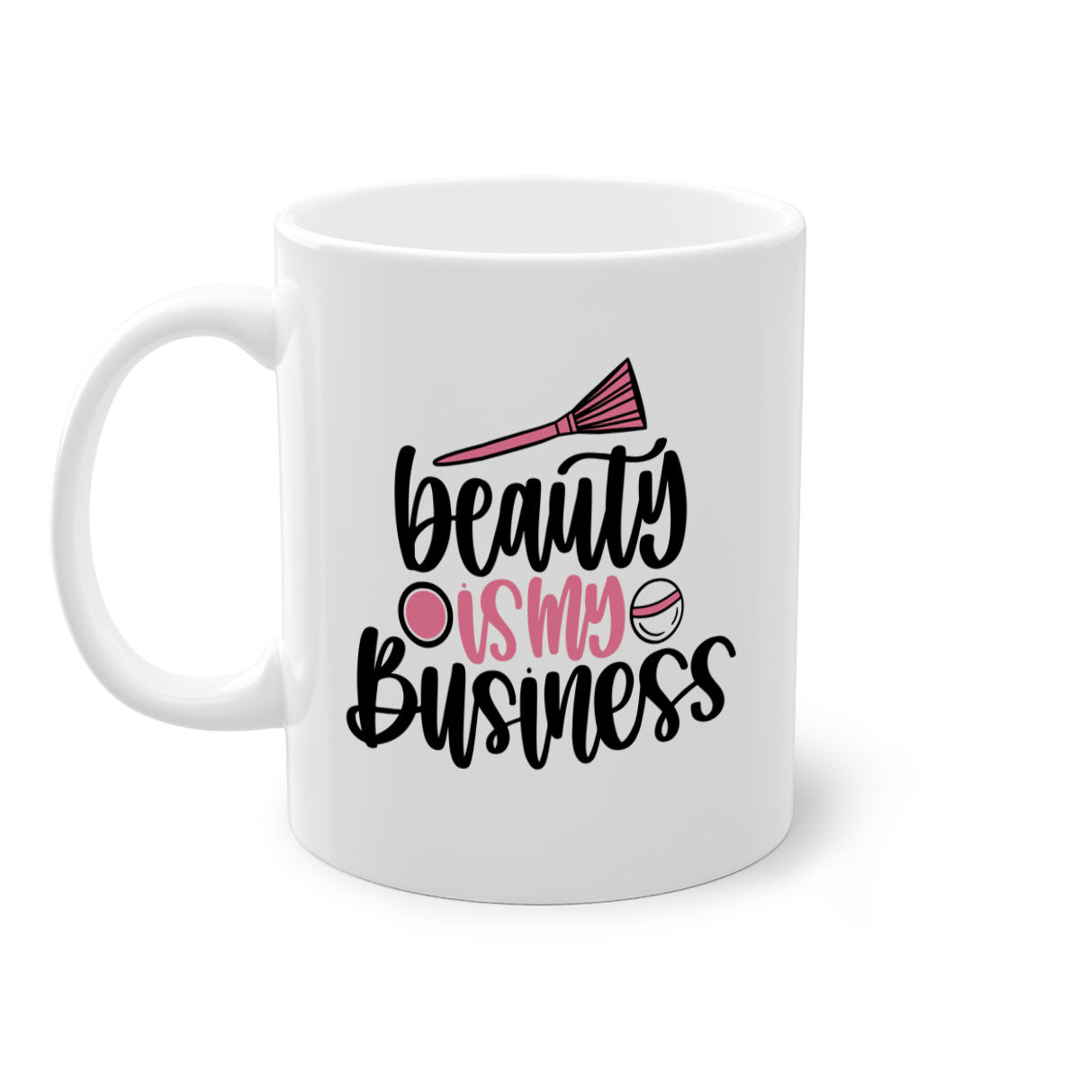 Beauty Is My Business Style 137# Mug with a glossy finish, featuring a colored handle and interior, available in five vibrant colors.