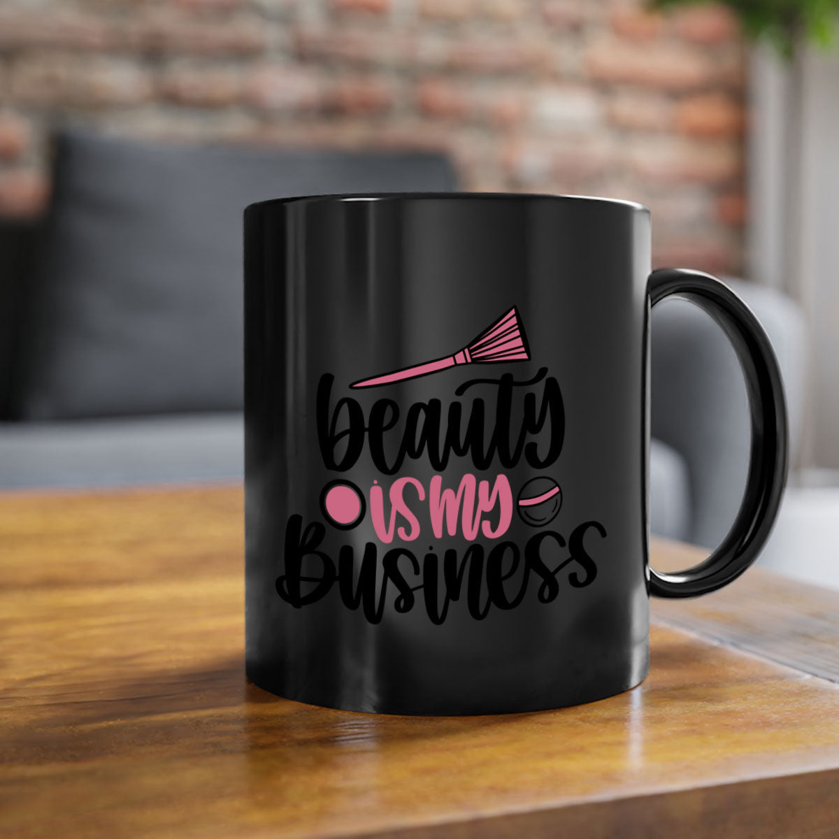 Beauty Is My Business Style 137# Mug with a glossy finish, featuring a colored handle and interior, available in five vibrant colors.