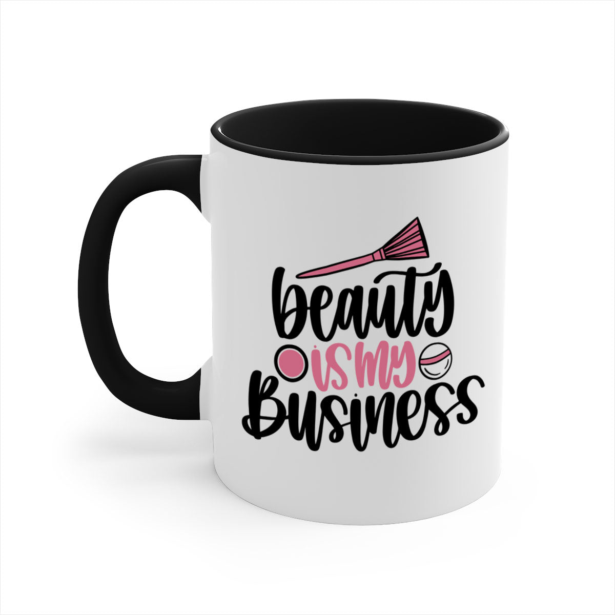 Beauty Is My Business Style 137# Mug with a glossy finish, featuring a colored handle and interior, available in five vibrant colors.