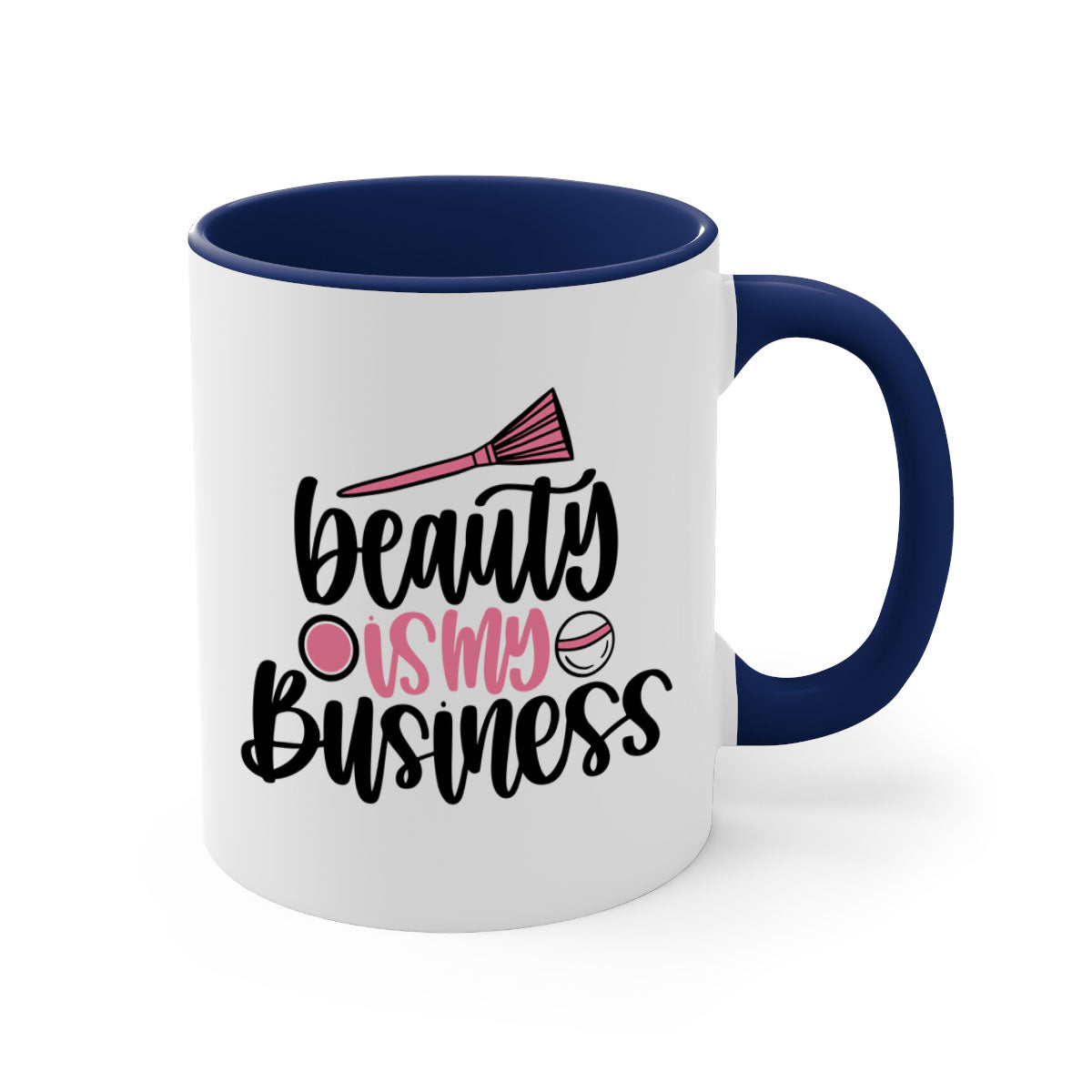 Beauty Is My Business Style 137# Mug with a glossy finish, featuring a colored handle and interior, available in five vibrant colors.