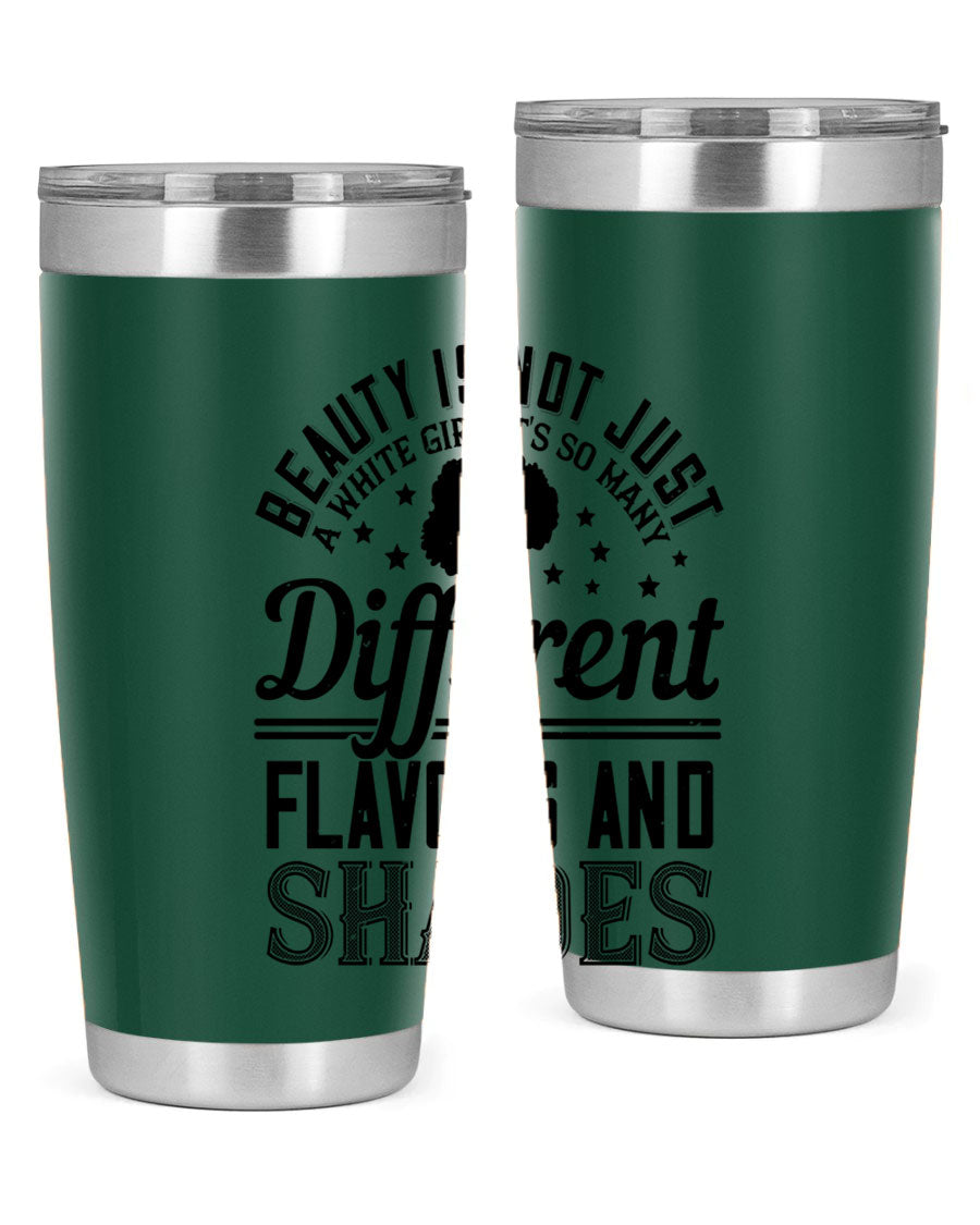 A stylish 20oz and 30oz stainless steel tumbler featuring a diverse beauty design, perfect for hot and cold beverages.
