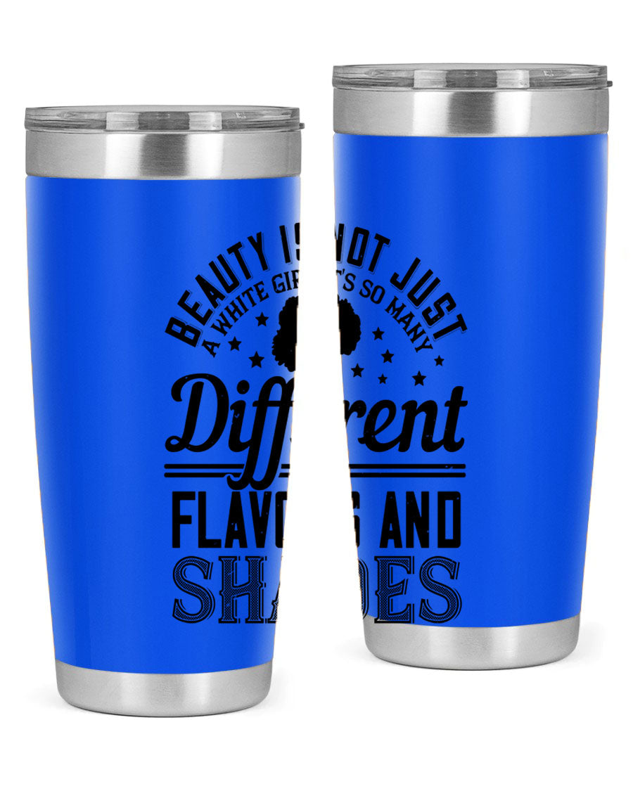 A stylish 20oz and 30oz stainless steel tumbler featuring a diverse beauty design, perfect for hot and cold beverages.