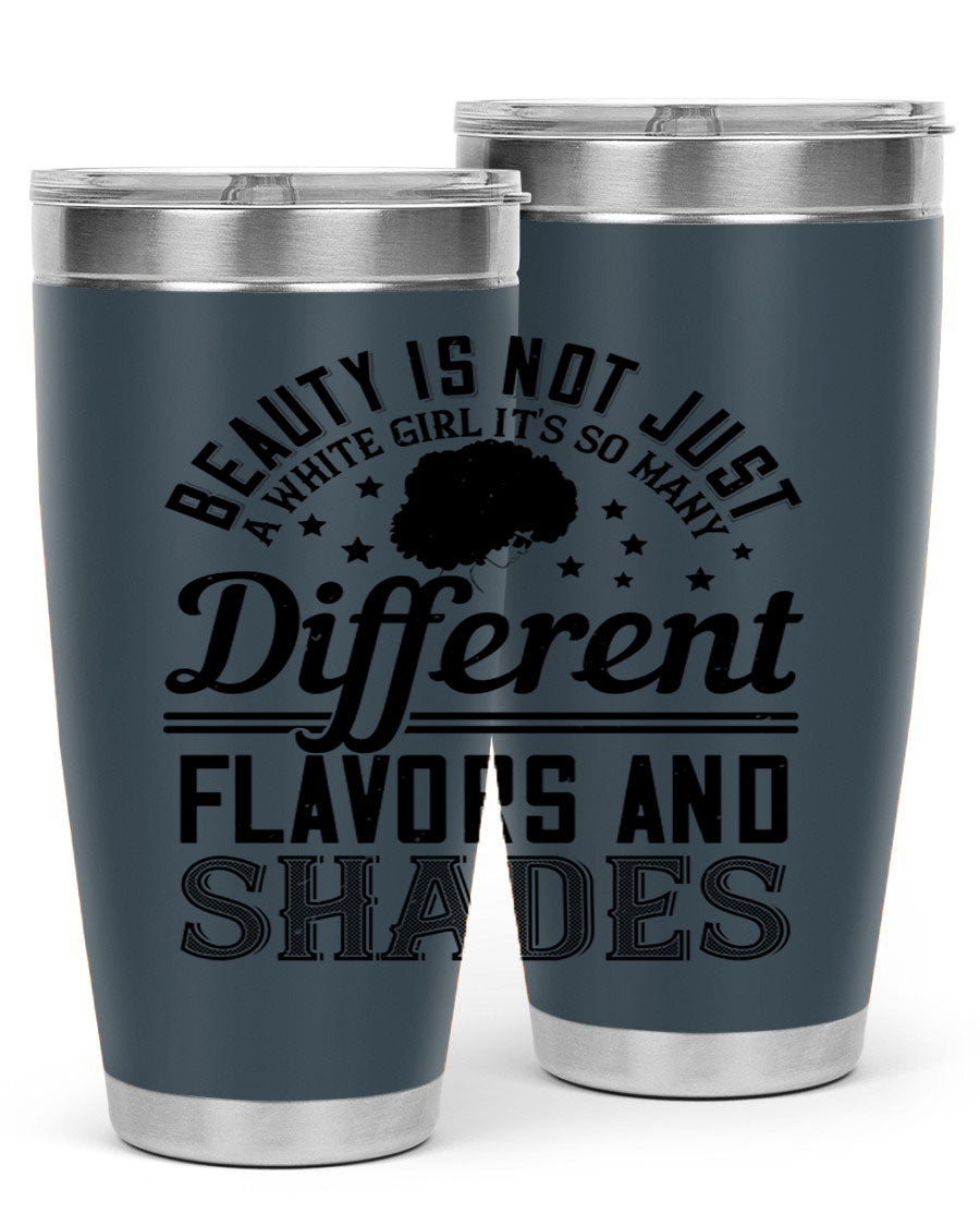 A stylish 20oz and 30oz stainless steel tumbler featuring a diverse beauty design, perfect for hot and cold beverages.