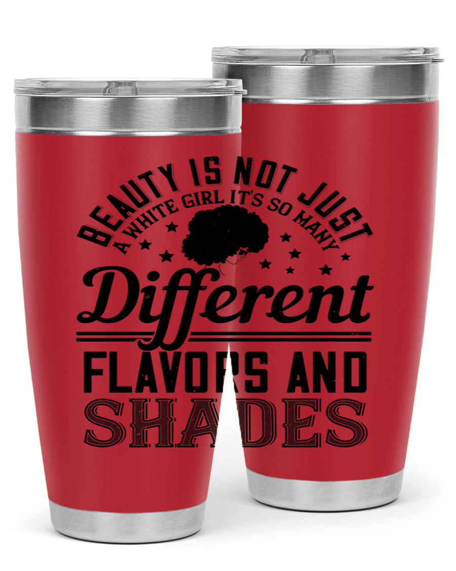 A stylish 20oz and 30oz stainless steel tumbler featuring a diverse beauty design, perfect for hot and cold beverages.