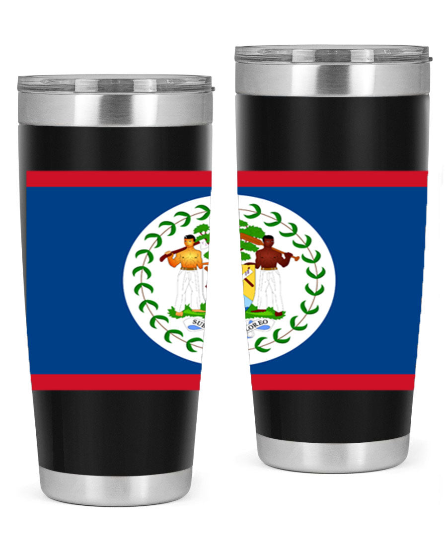 Belize 180# Tumbler showcasing vibrant design and stainless steel construction, perfect for hot and cold beverages.