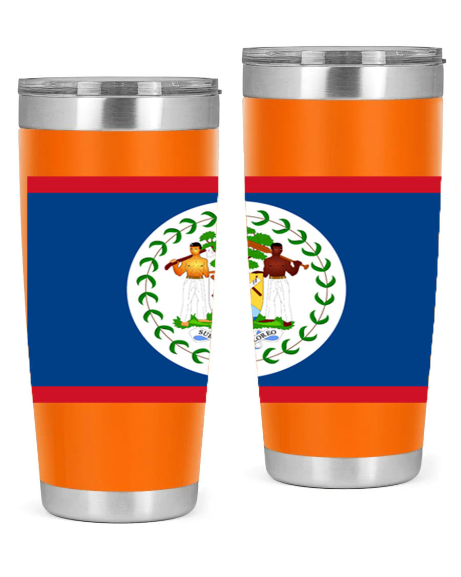 Belize 180# Tumbler showcasing vibrant design and stainless steel construction, perfect for hot and cold beverages.