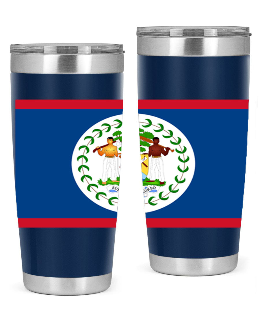 Belize 180# Tumbler showcasing vibrant design and stainless steel construction, perfect for hot and cold beverages.