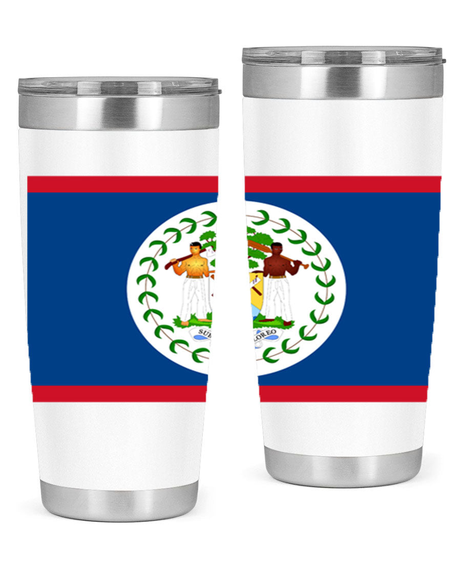 Belize 180# Tumbler showcasing vibrant design and stainless steel construction, perfect for hot and cold beverages.