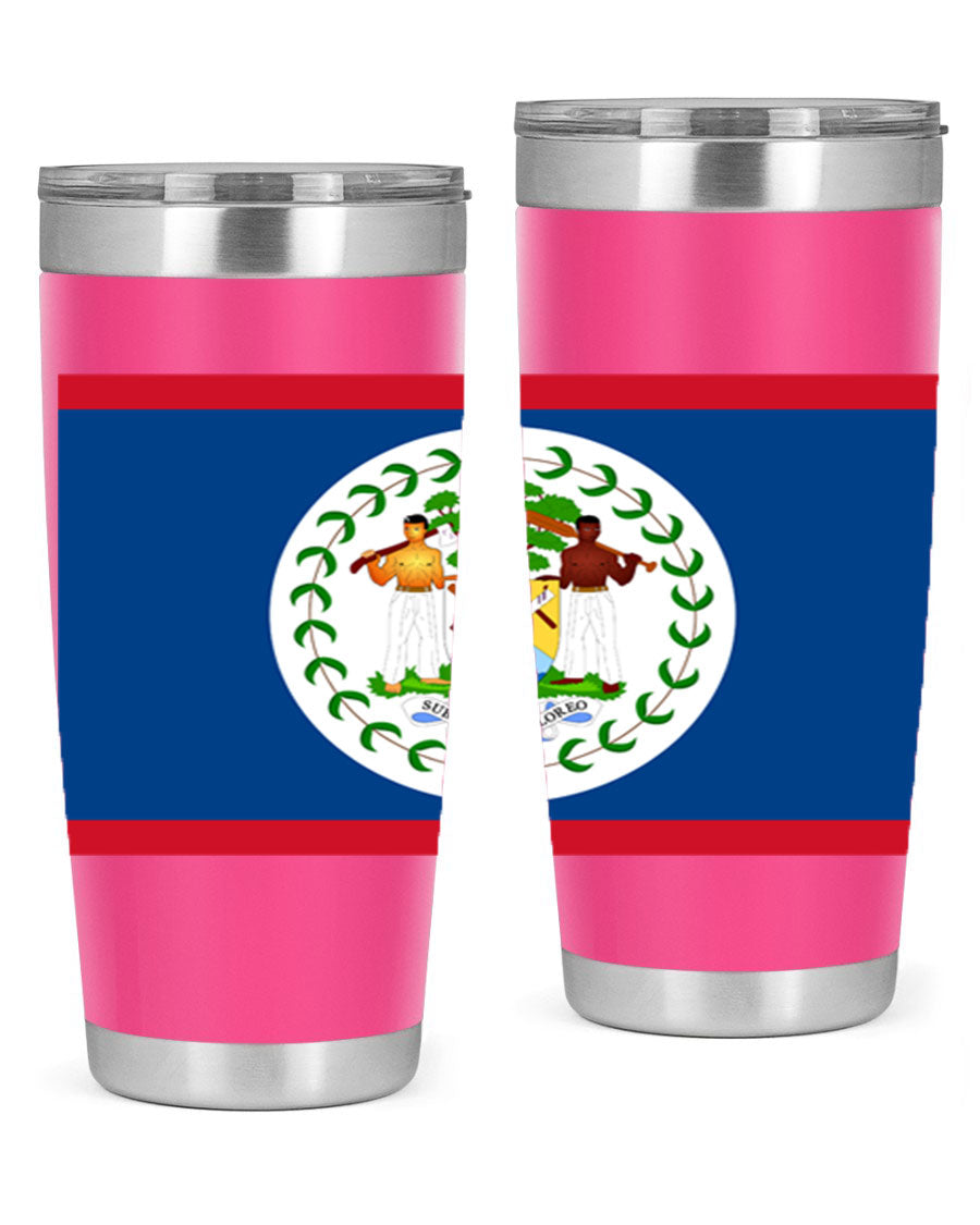 Belize 180# Tumbler showcasing vibrant design and stainless steel construction, perfect for hot and cold beverages.