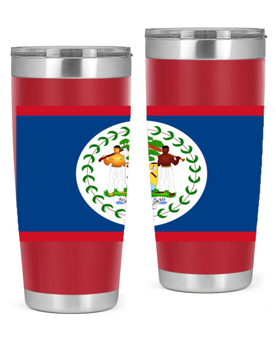 Belize 180# Tumbler showcasing vibrant design and stainless steel construction, perfect for hot and cold beverages.