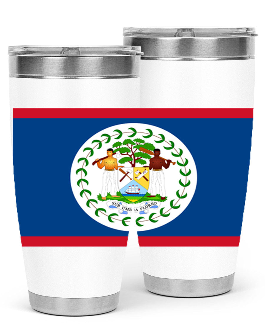 Belize 180# Tumbler showcasing vibrant design and stainless steel construction, perfect for hot and cold beverages.