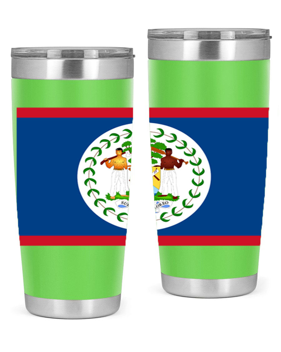 Belize 180# Tumbler showcasing vibrant design and stainless steel construction, perfect for hot and cold beverages.